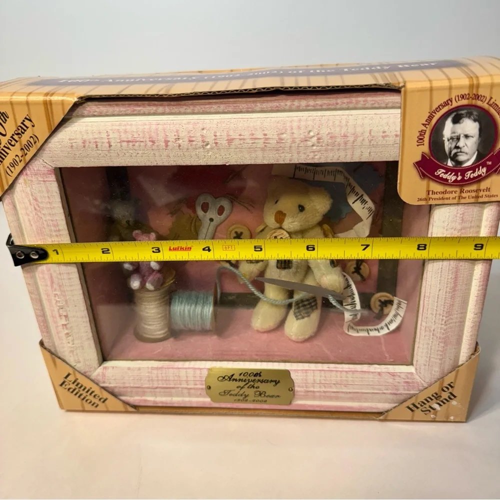 Teddy Bear shadow box. Vintage 2002 limited edition shadow box